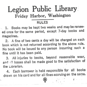 Rules of the Legion Public Library